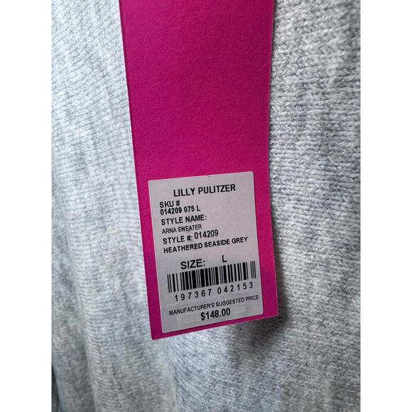 Lilly Pulitzer Gray Knit Sweater with Button Details - Picture 5 of 5
